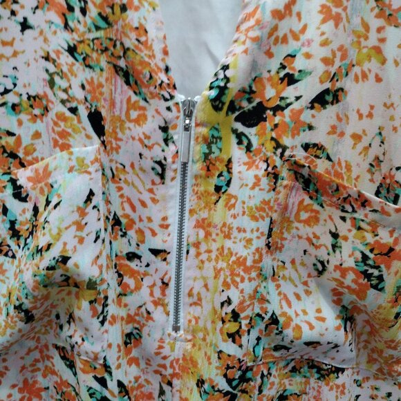 APT 9 XXL Floral Sleeveless Dress Zip Front Elastic Waist Spring Summer - Picture 3 of 12